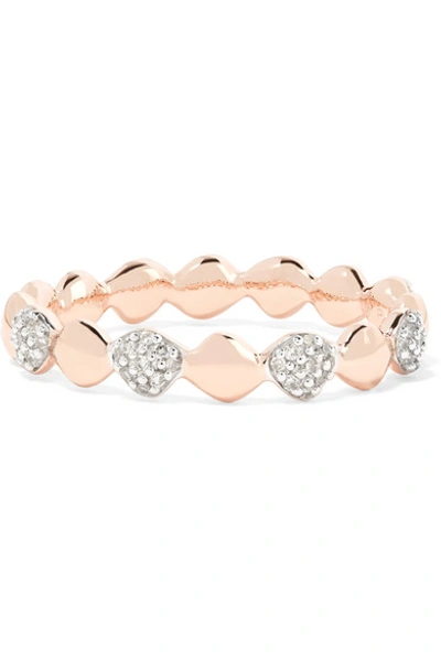 Shop Monica Vinader Nura Teardrop Rose Gold Vermeil Diamond Ring