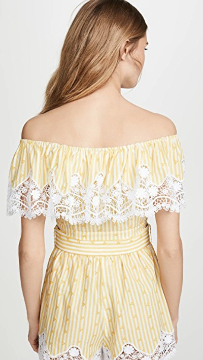 Shop Miguelina Jenna Top In Canary Yellow