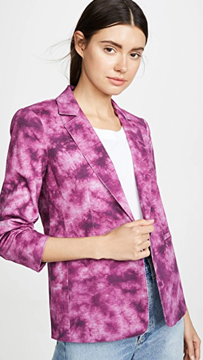 Shop Cinq À Sept Tie Dye Khloe Blazer In Fig/multi