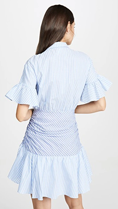 Shop Cinq À Sept Tous Les Jours Stripe Asher Dress In Oxford Blue Multi