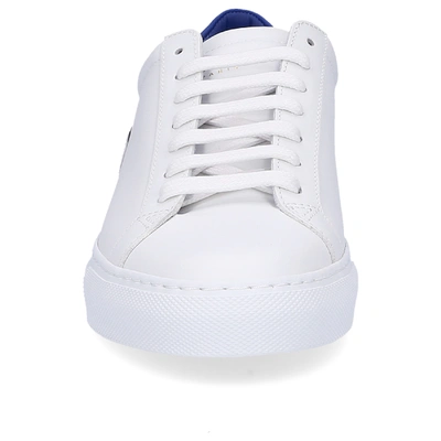 Shop Givenchy Low-top Sneakers Smooth Leather Logo Blue White