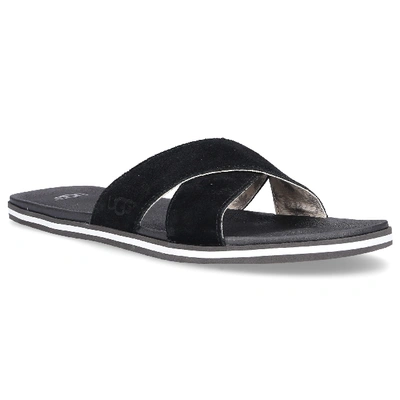 Shop Ugg Sandalen Beach  Suede Logo Black