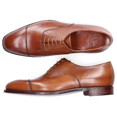 Shop Crockett & Jones Business Shoes Oxford Audley Calfskin In Beige