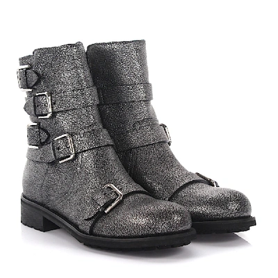 Shop Jimmy Choo Ankle Boots Grey