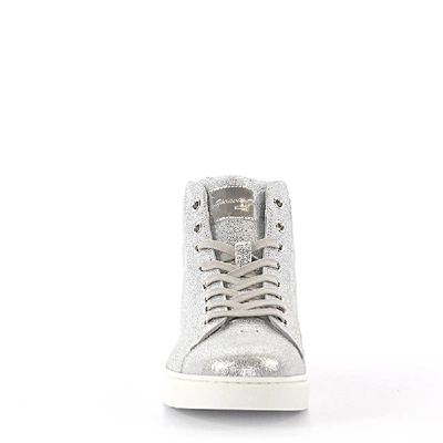 Shop Gianvito Rossi High-top Sneakers S28230  Calfskin In Grey