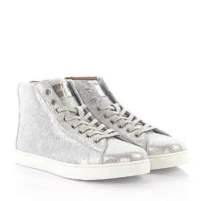 Shop Gianvito Rossi High-top Sneakers S28230  Calfskin In Grey