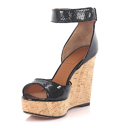 Shop Givenchy Sandals Patent Leather In Black
