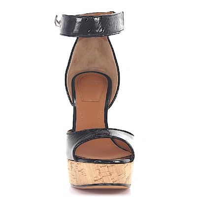 Shop Givenchy Sandals Patent Leather In Black