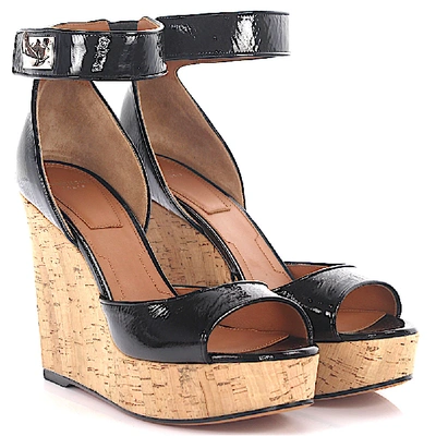 Shop Givenchy Sandals Patent Leather In Black