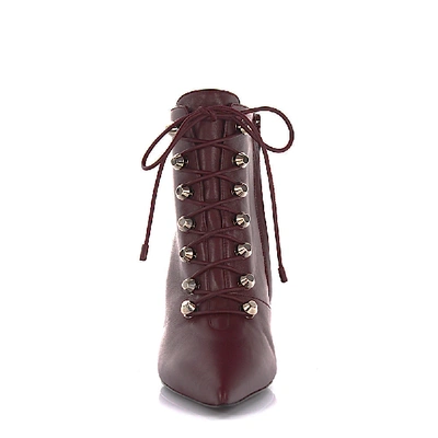 Shop Balenciaga Ankle Boots Wawf0 Calfskin In Red