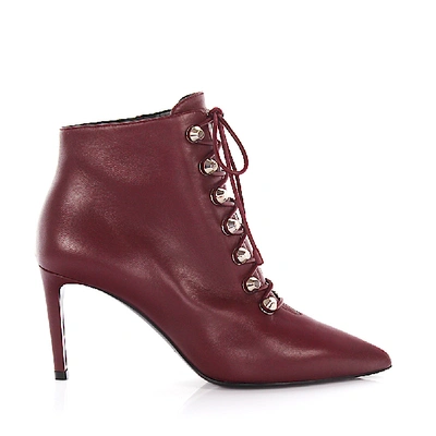 Shop Balenciaga Ankle Boots Wawf0 Calfskin In Red