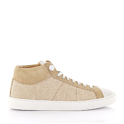 Shop Santoni Lace Up Shoes In Beige