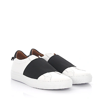 Shop Givenchy Sneaker Slip On Skate Elastic Leather White Black