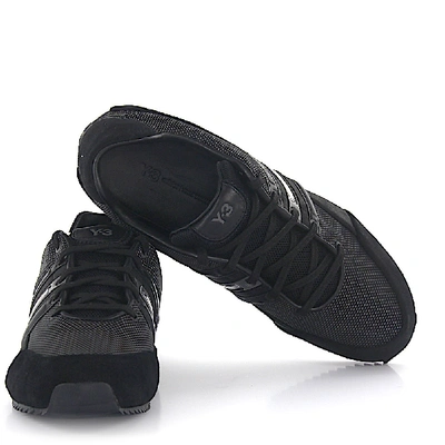 Shop Y-3 Men Low-top Sneakers Sprint Nylon In Black