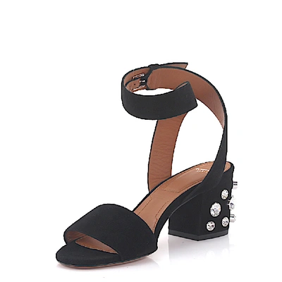 Shop Givenchy Sandals Suede In Black