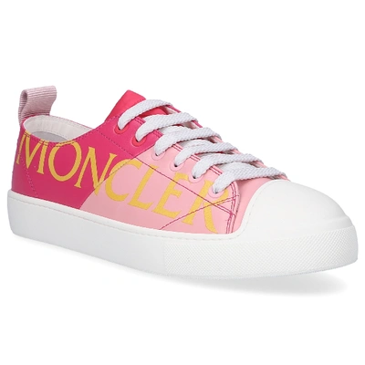 Shop Moncler Women Low-top Sneakers Linda  Nylon Polyamide Polyester Logo Rose In Pink