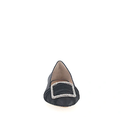 平跟鞋 1A088 水晶饰品 聚拢  黑色