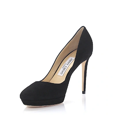 Shop Jimmy Choo Pumps Platform Hope 100 Suede Black