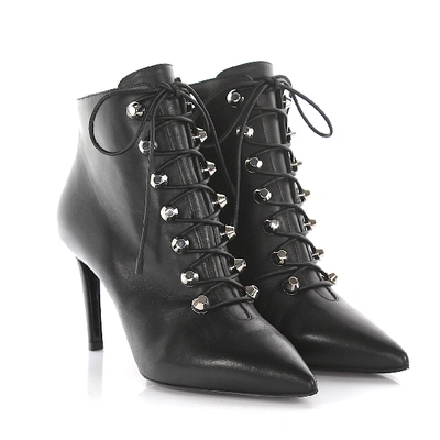 Shop Balenciaga Ankle Boots Waw0 Calfskin In Black