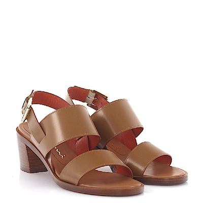 Shop Santoni Strappy Sandals In Brown