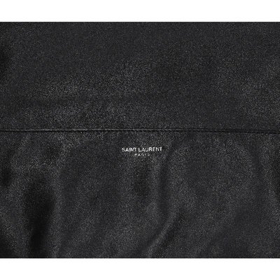 Shop Saint Laurent Women Handbag Teddy Leather Logo Black