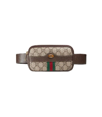 Shop Gucci Ophidia Gg Supreme Belted Iphone Case In Brown
