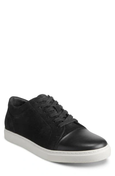 Shop Allen Edmonds Cooper Sneaker In Black Suede/ Nappa