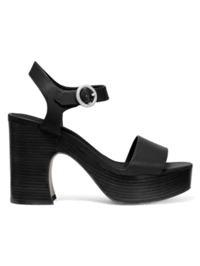 Shop Michael Michael Kors Fiona Platform Heel Sandals In Black