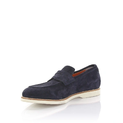 Shop Santoni Flat Shoes Blue