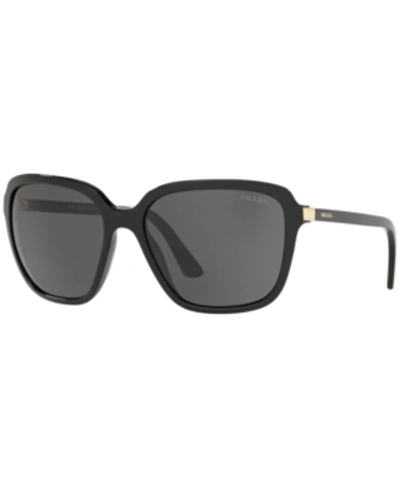 Shop Prada Sunglasses, Pr 10vs 58 Heritage In Black/dark Grey
