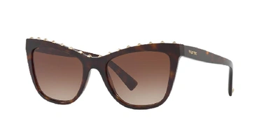 Shop Valentino Woman Sunglass Va4022 In Gradient Brown