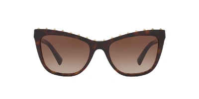 Shop Valentino Woman Sunglass Va4022 In Gradient Brown