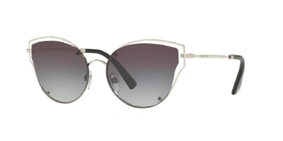 Shop Valentino Woman  Va2015 -  Frame Color: Silver, Lens Color: Blue, Size 58-17/140