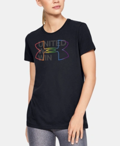 Shop Under Armour Pride Logo Graphic T-shirt In Black