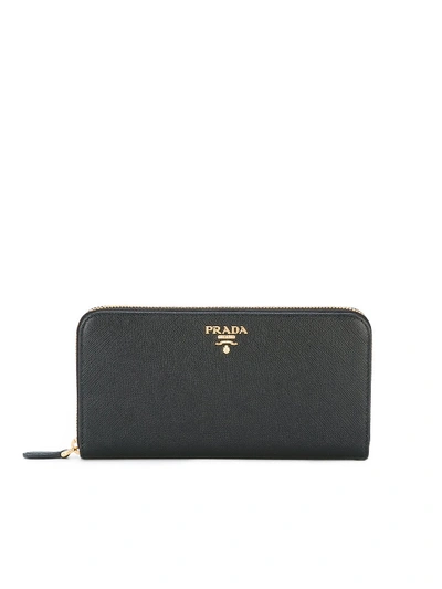 Shop Prada Wallet In Nero