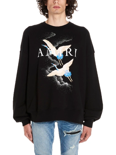 Shop Amiri Crane Sweatshirt In Black