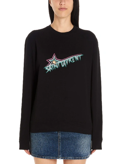 Shop Saint Laurent Etoile Sweatshirt In Black