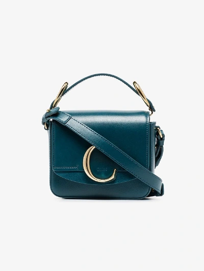 Shop Chloé Mini Schultertasche Mit C In Blue