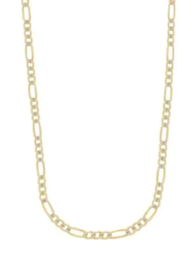 Shop Saks Fifth Avenue 14k Yellow & White Gold Two-tone Figaro Link Chain