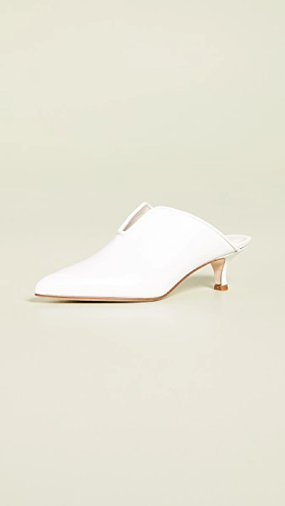 Shop Tibi Dana Mule Pumps In Bright White