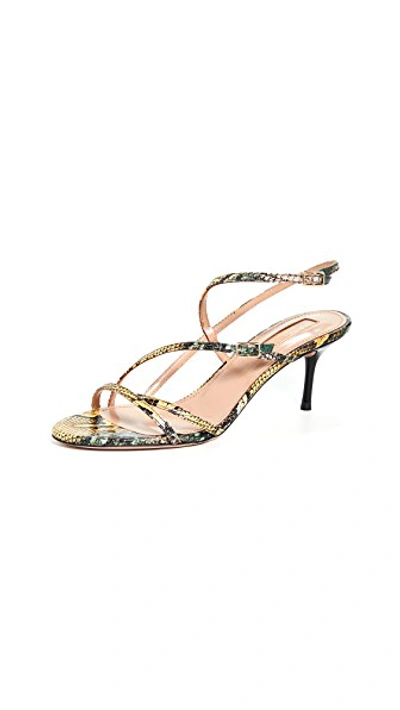 Shop Aquazzura Carolyn 60mm Sandals In Yellow