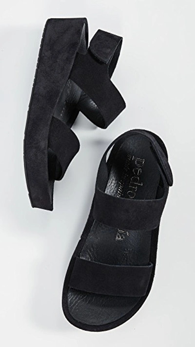 Shop Pedro Garcia Lacey Sandals In Black