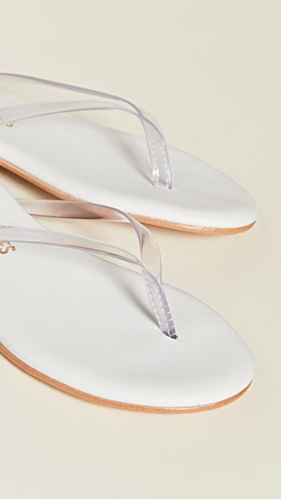 Shop Tkees Lily Clear Flip Flops In White