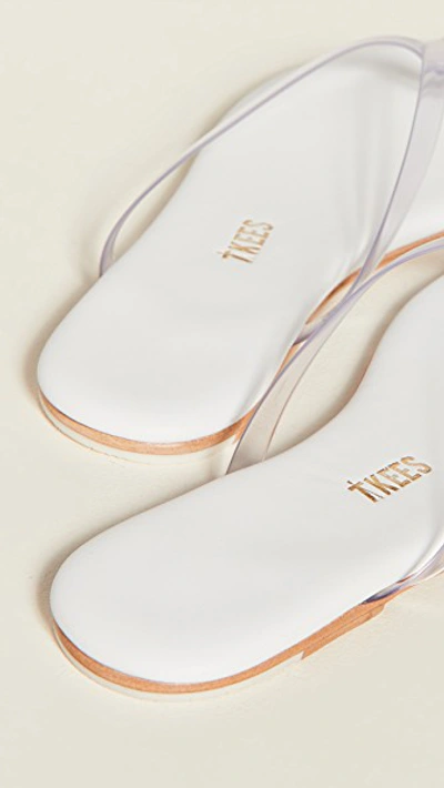 Shop Tkees Lily Clear Flip Flops In White