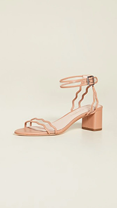 Shop Loeffler Randall Emi Block Heel Sandals In Coquille