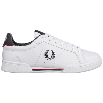 Shop Fred Perry Men's Shoes Leather Trainers Sneakers B722 In White