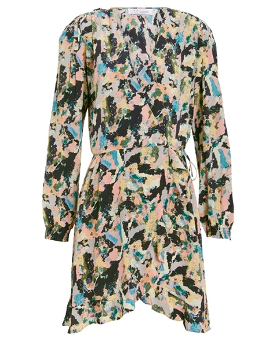 Shop Iro Bloomy Printed Wrap Dress In Multi