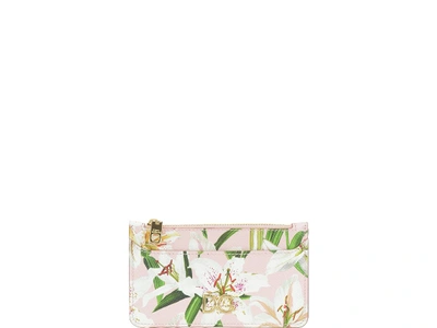 Shop Dolce & Gabbana Lilium Print Cards Holder In Multicolor