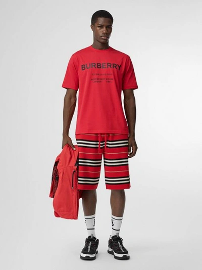 Shop Burberry Horseferry Print Cotton T-shirt In Bright Red