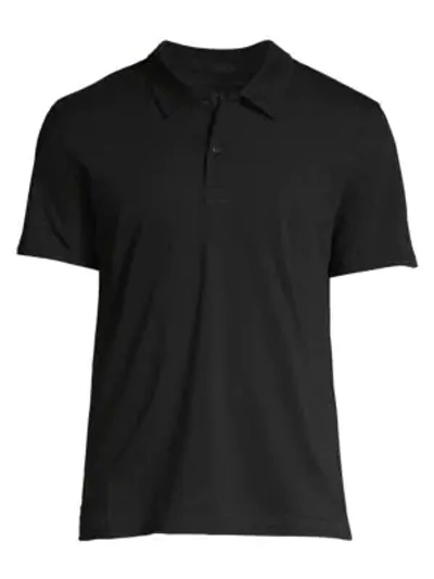Shop Atm Anthony Thomas Melillo Classic-fit Polo In Black